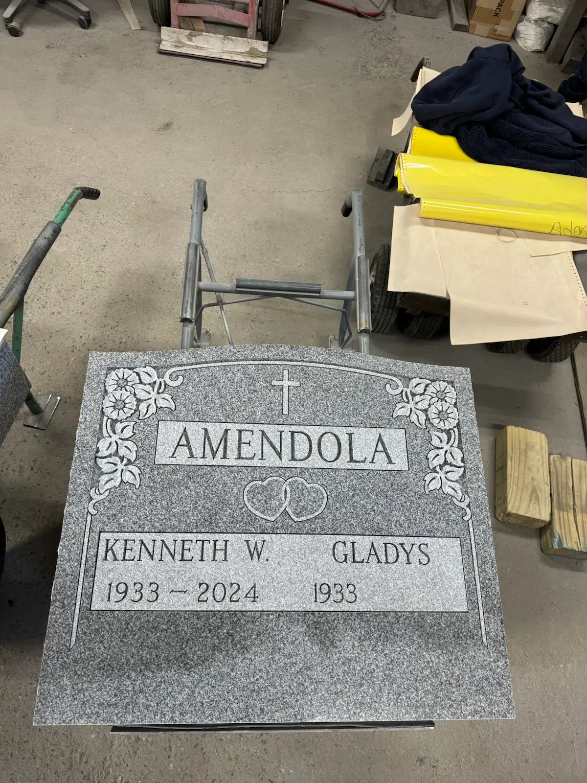 Granite Headstone (local) hand-carved by NJ Headstone Store in NJ — image 2